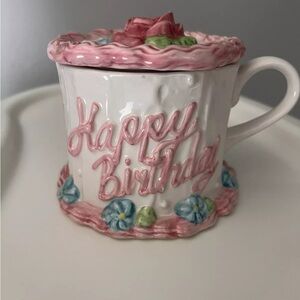 vintage teleflora coffee mug with cover